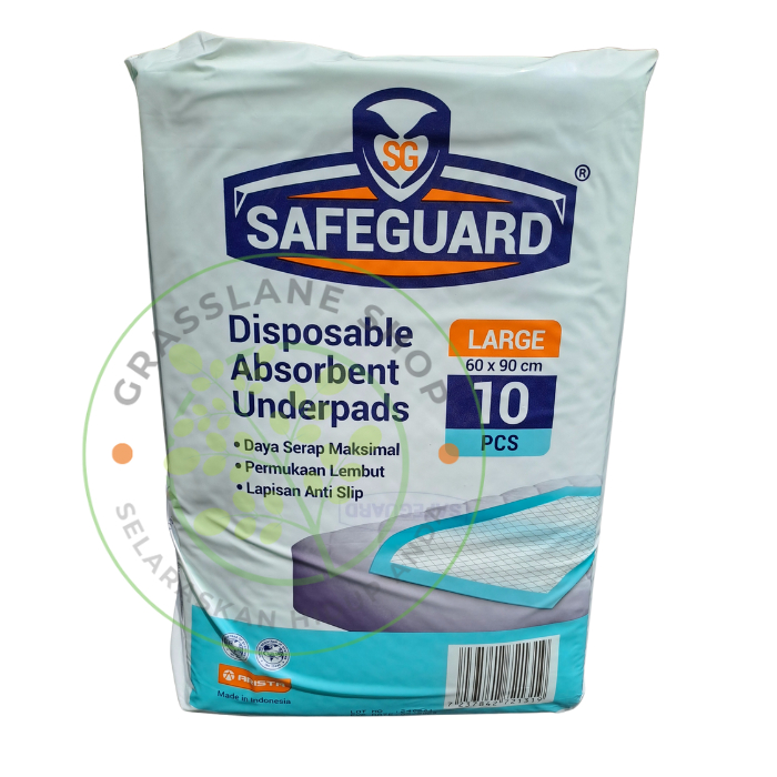 Underpad 60x90 Safeguard Alas Popok Dewasa Perlak Sekali Pakai 60 x 90