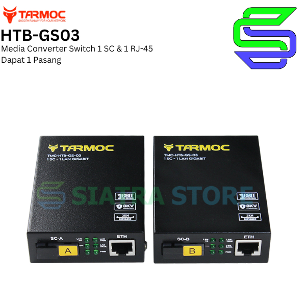 Tarmoc Media Converter HTB GS03 Gigabit | TMC-HTB-GS-03 ( Bukan HTB Netlink )