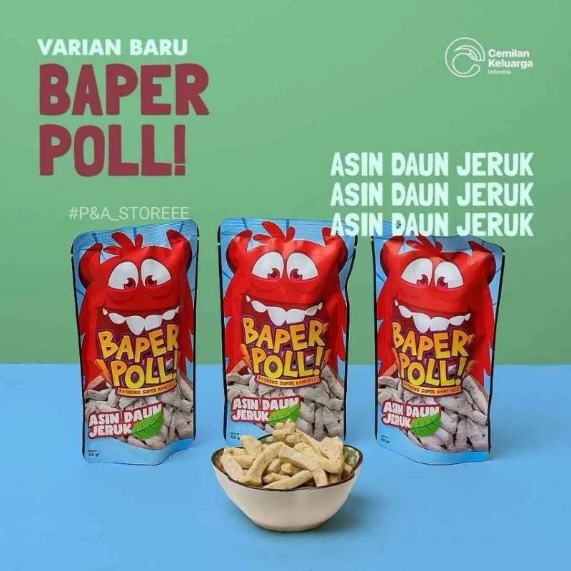 

PROMO!!! SALE!!! BAPERPOLL Keripik Basreng Rasa Asin Daun Jeruk