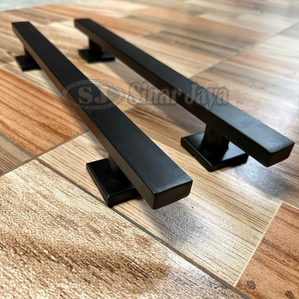 gagang pintu panjang 33cm handle pintu stainless murah full hitam