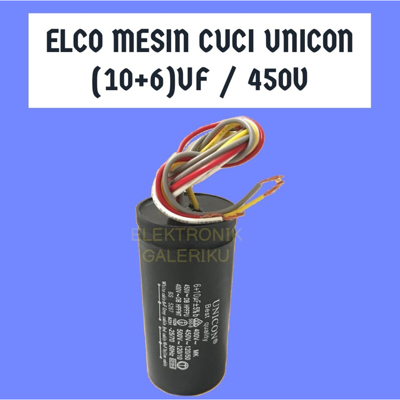 ELCO MESIN CUCI UNICON (10+6)UF / 450V