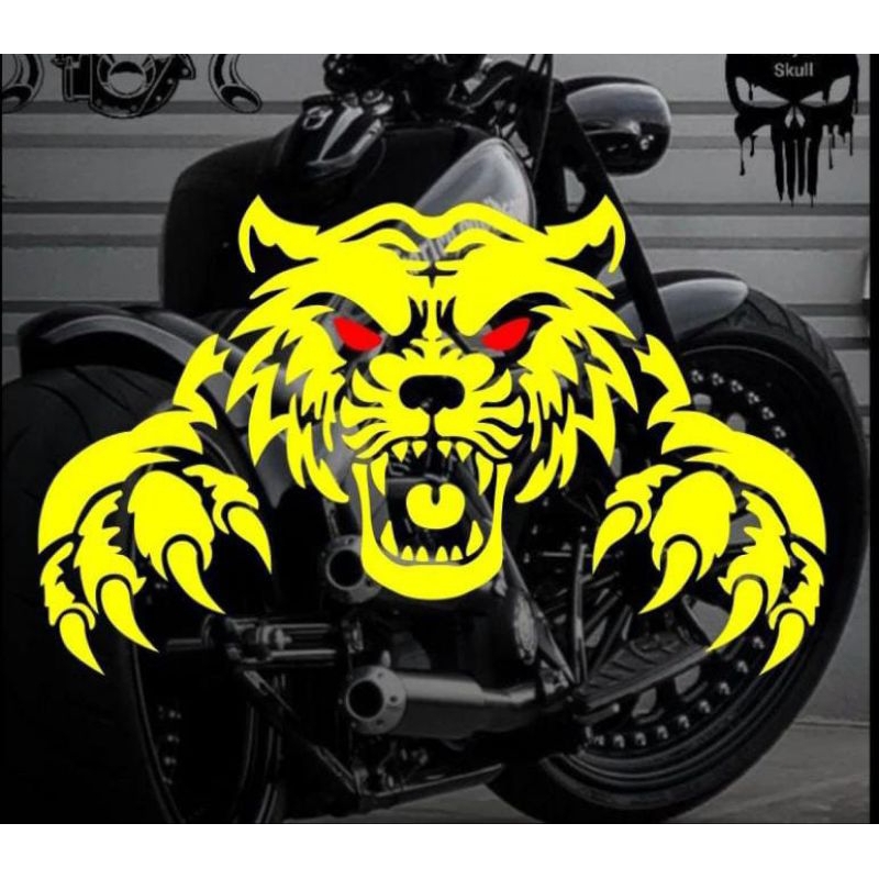 

sticker kepala macan