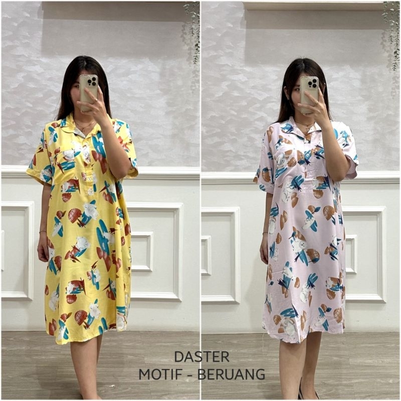 SweetDreams - Baju Tidur Daster Kancing Depan Wanita Merk Yeong Gi - Bahan Premium Rayon Bumil Busui