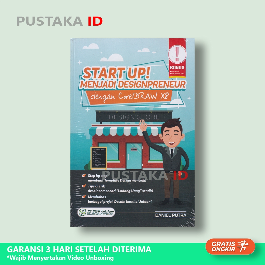Buku Start Up Menjadi DesignPreneur dengan CorelDRAW X8 - Original