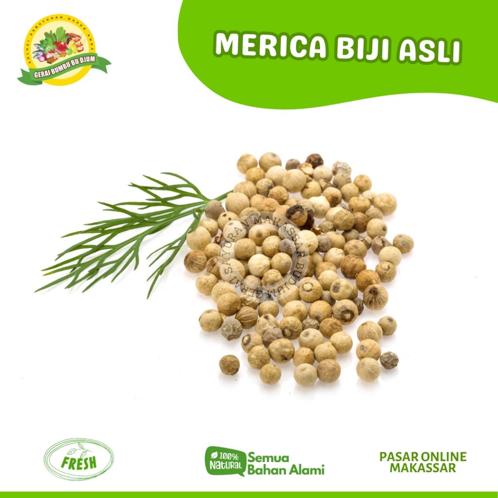 

MERICA BIJI ASLI PER ONS 100gr Fresh Murah Sayuran Online Makassar