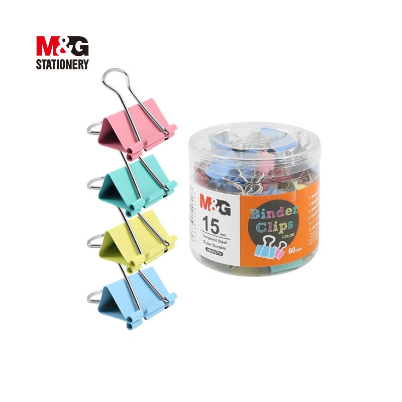 

Kertas Klip Set Warna Warni 15mm = 60 pcs/Box M&G Paper Clip / Binder Clips Colorful ABS92770