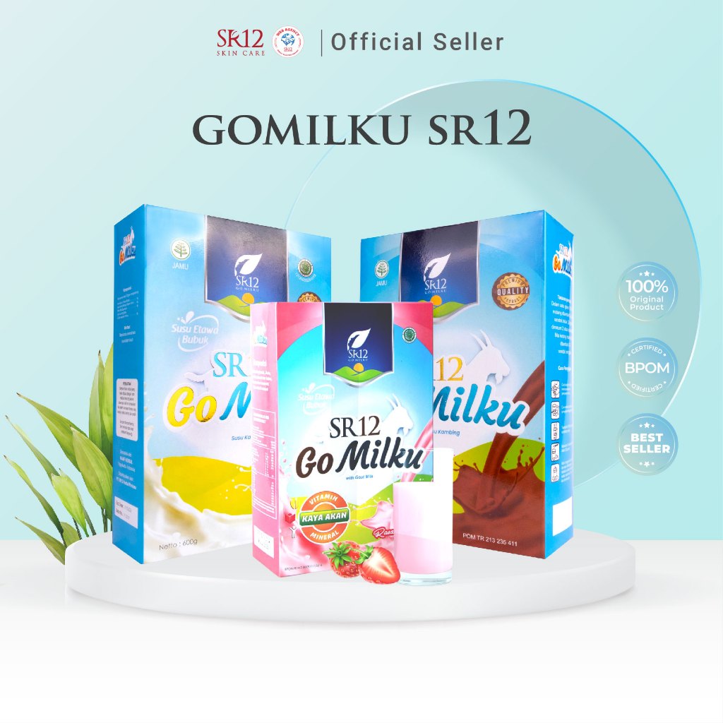 

SR12 Gomilku Susu Kambing Etawa TInggi Kalsium Dengan Campuran Ikan Gabus Daun Kelor Dan Madu Varian Rasa Original Coklat Strowberry 200gr Dan 600gr Mengandung Kalsium Lebih Tinggi Daripada Susu Sapi