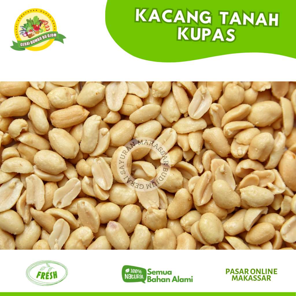 

Kacang Tanah Kupas Mentah 500 gram Sayuran Online Makassar