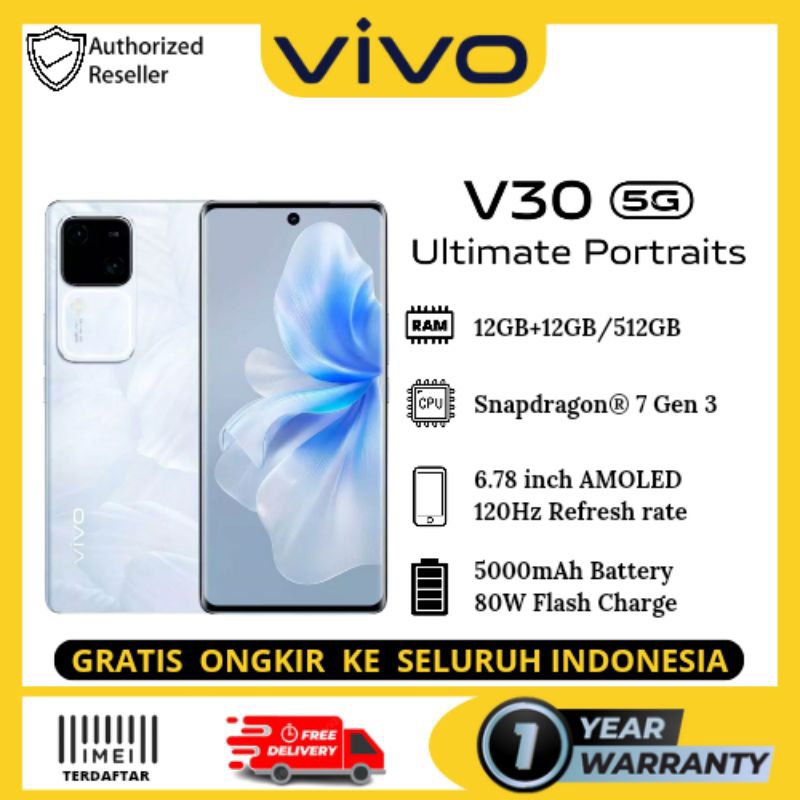 VIVO V30 5G 8GB-256GB Garansi resmi Vivo Indonesia