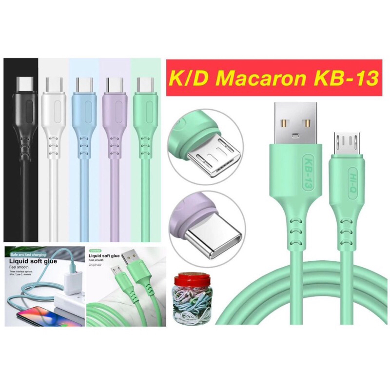 Kabel Data Macaron KB-13 Support Fast Charging KB13