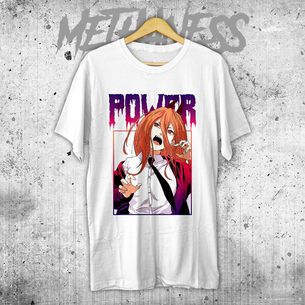 Kaos Anime Chainsaw Man Power / tshirt Anime ChainsawMan "POWER"