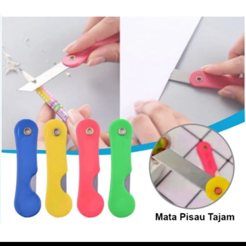 

pisau lipat warna harga 1 renteng isi 12 buah