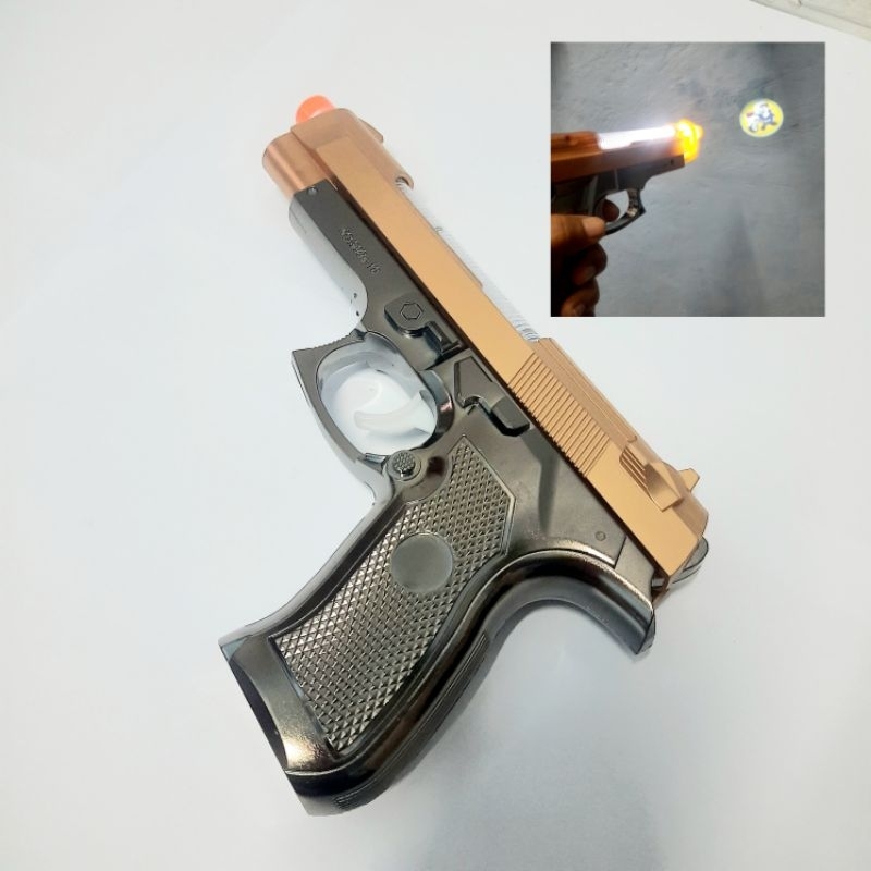 Mainan anak laki laki pistol pistolan proyektor anak