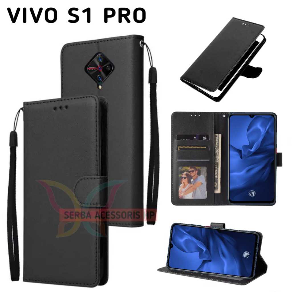 Case dompet VIVO S1 PRO flip dompet Kulit mewah sampul slot kartu