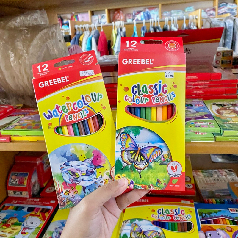 

PENSIL WARNA GREEBEL 12 PCS 12 WARNA WATERCOLOUR PENCILS CLASSIC PENCILS