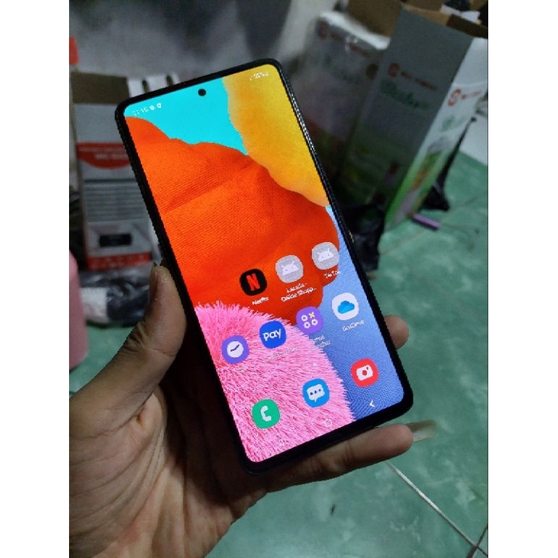 Samsung a51 ram 6 128 mulus minus restart lcd ori mesin segel