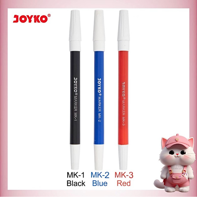 

N133 Spidol Joyko / Marker / Penanda Joyko Hitam Biru Merah ( SATUAN )