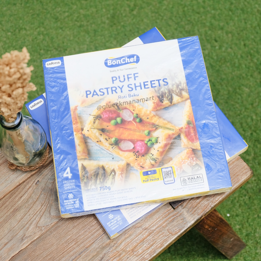 

Frozen - BonChef Puff Pastry Sheets / Kulit Pastry 750gr