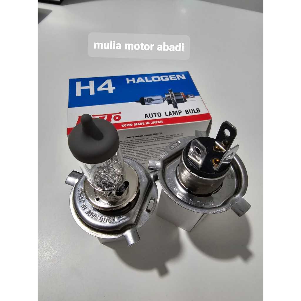 Bohlam lampu halogen h4 12 volt 100/90 Watt asli koito Japan asli