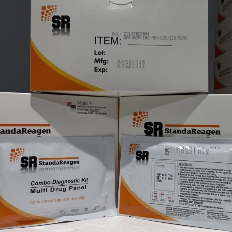 STANDAREAGEN- Tes Urine 7 Parameter Merk SR