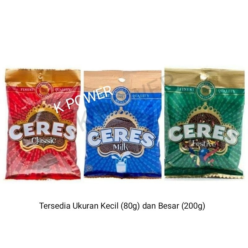 

Ceres Meises Classic/ Milk / Festive Coklat 80gr dan 200gr