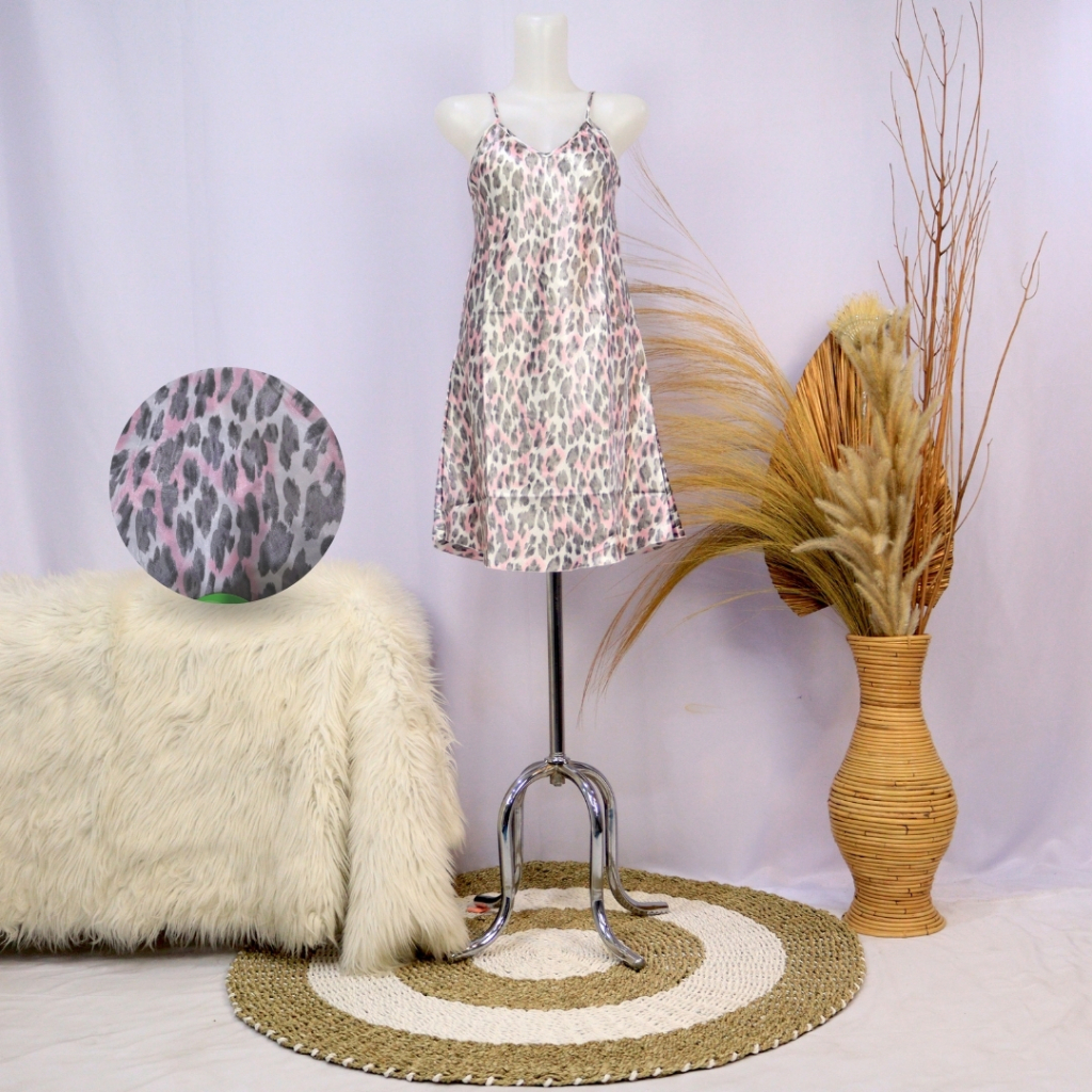 daster satin motif  loreng 9027C