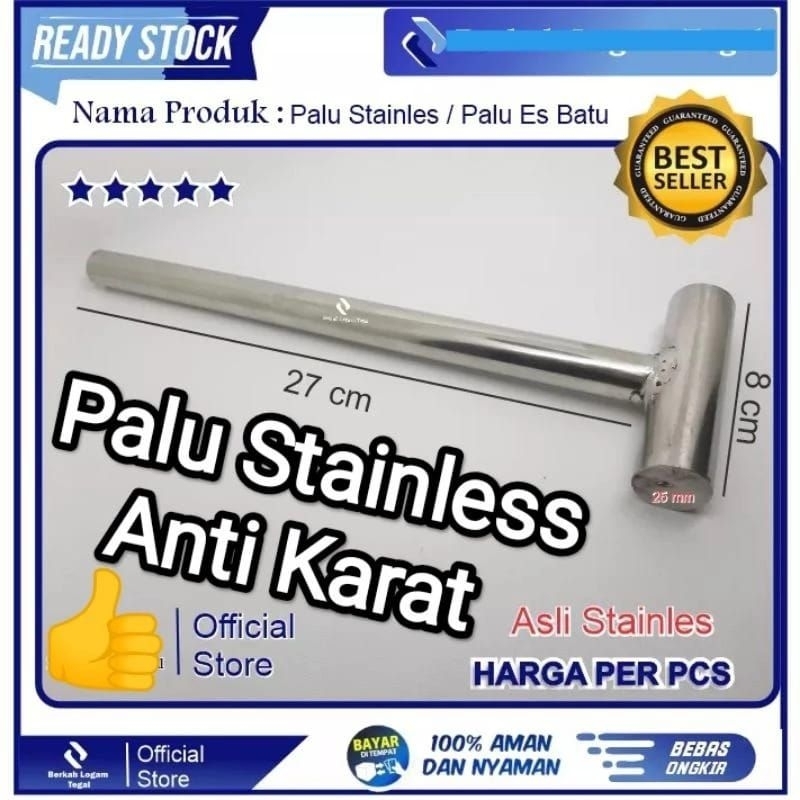 Palu stainles anti karat palu pemecah es batu palu serbaguna martil pertukangan
