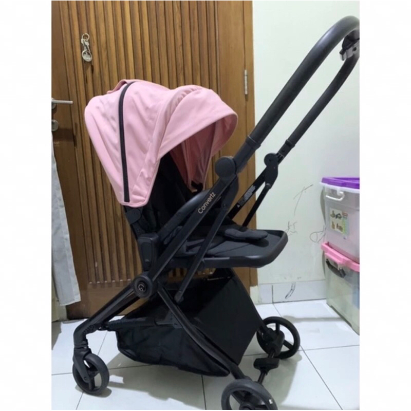 stroller cocolatte convertz pink black (preloved)