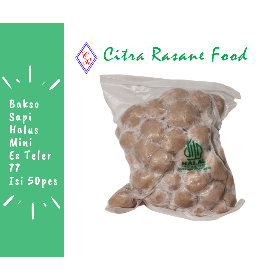 

Bakso Sapi / Baso Sapi Halus Mini Es Teller / Es Teler 77 Isi 50pcs