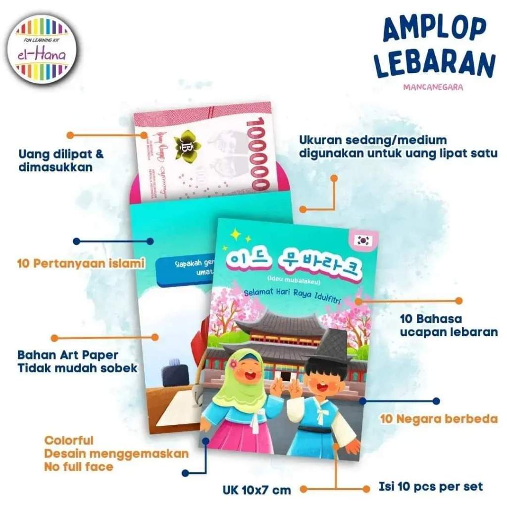 

Amplop Lebaran Mancanegara El-Hana (10 Negara)