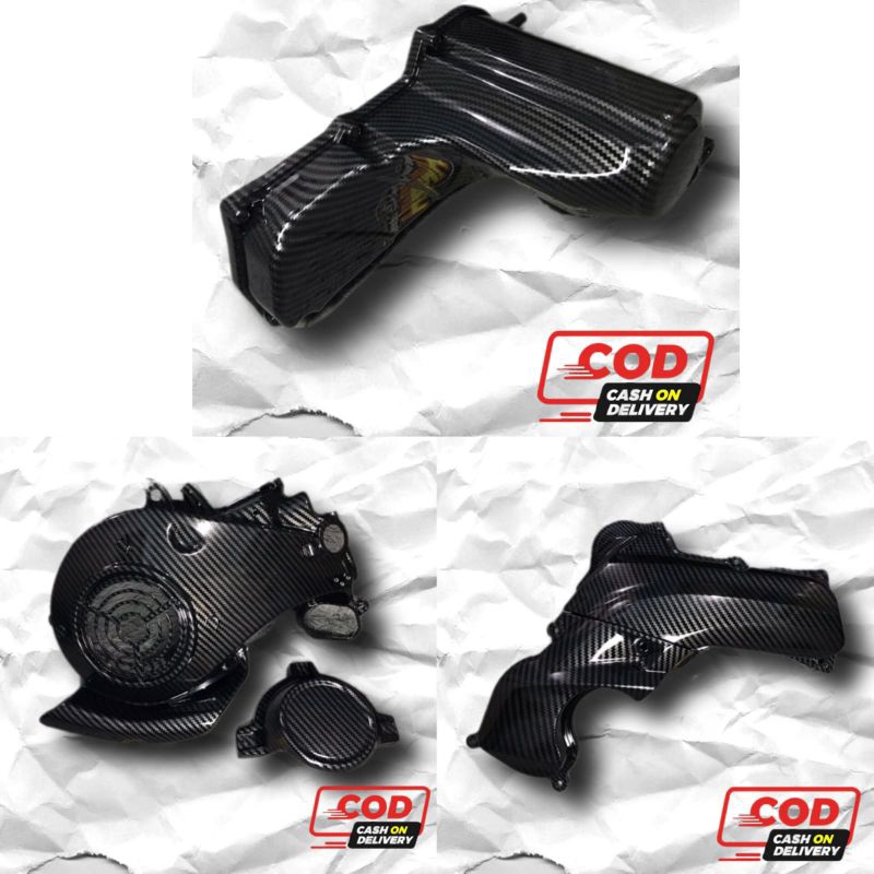 PAKET CARBON MIO J MIO GT TUTUP FILTER BOX FILTER TUTUP KIPAS KEONGAN CVT CARBON HITAM