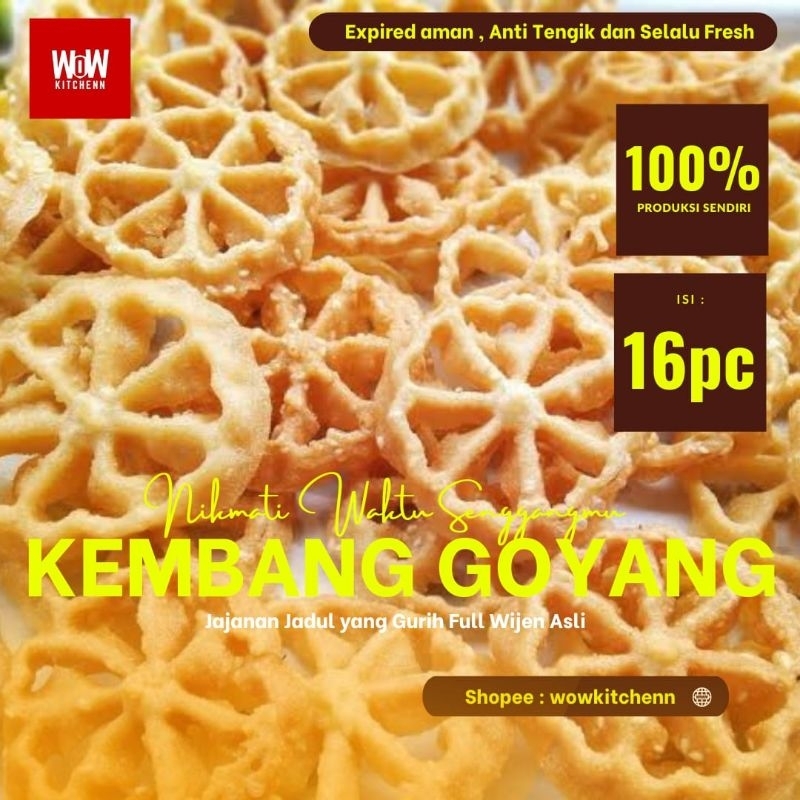 

Kembang goyang manis wijen/Diameter 8cm bukan mini ya ini/Snacktime by wowkitchennp