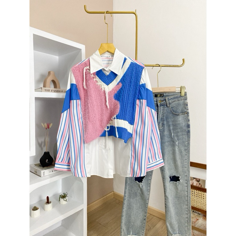 kemeja premium bulu rajut