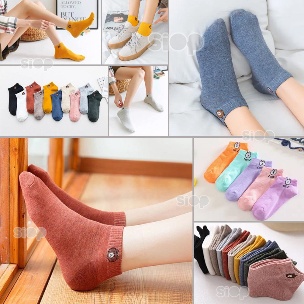 Kaos Kaki  Pendek [ Kepala BERUANG/KUCING ]