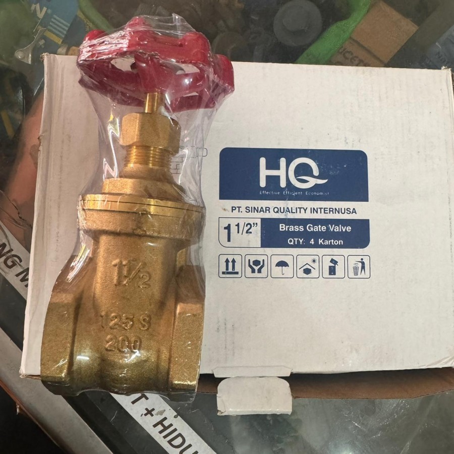 Bukan ONDA GATE VALVE 1 1/2" INCH HQ KUNINGAN STOP KRAN 1,5" HQ GATE VALVE BRASS