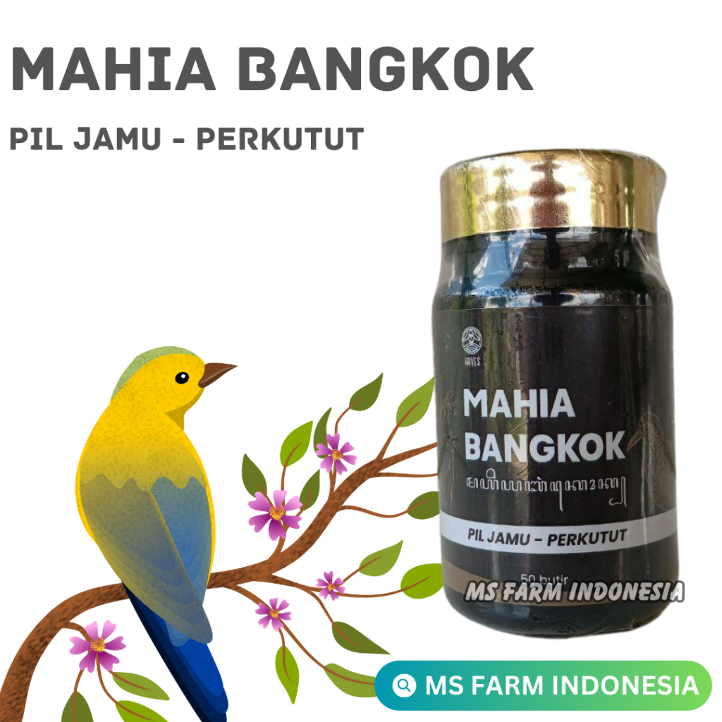 MAHIA BANGKOK - Multivitamin untuk Burung Perkutut Tekukur, Dekukur, Katuranggan, Lokal Jadi Gacor
