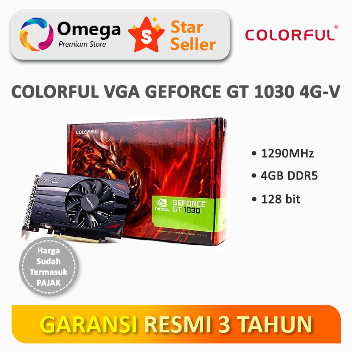 VGA Colorful GeForce GT 1030 4GB DDR4 - GT1030 4G V