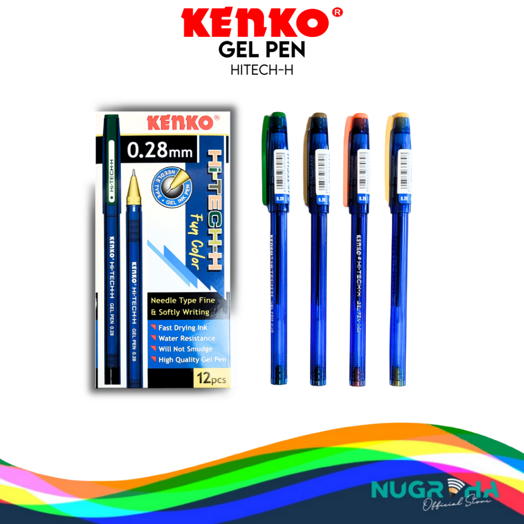 

Pulpen Pen Hitec Hi-Tech Kenko 0.28 Fun Color