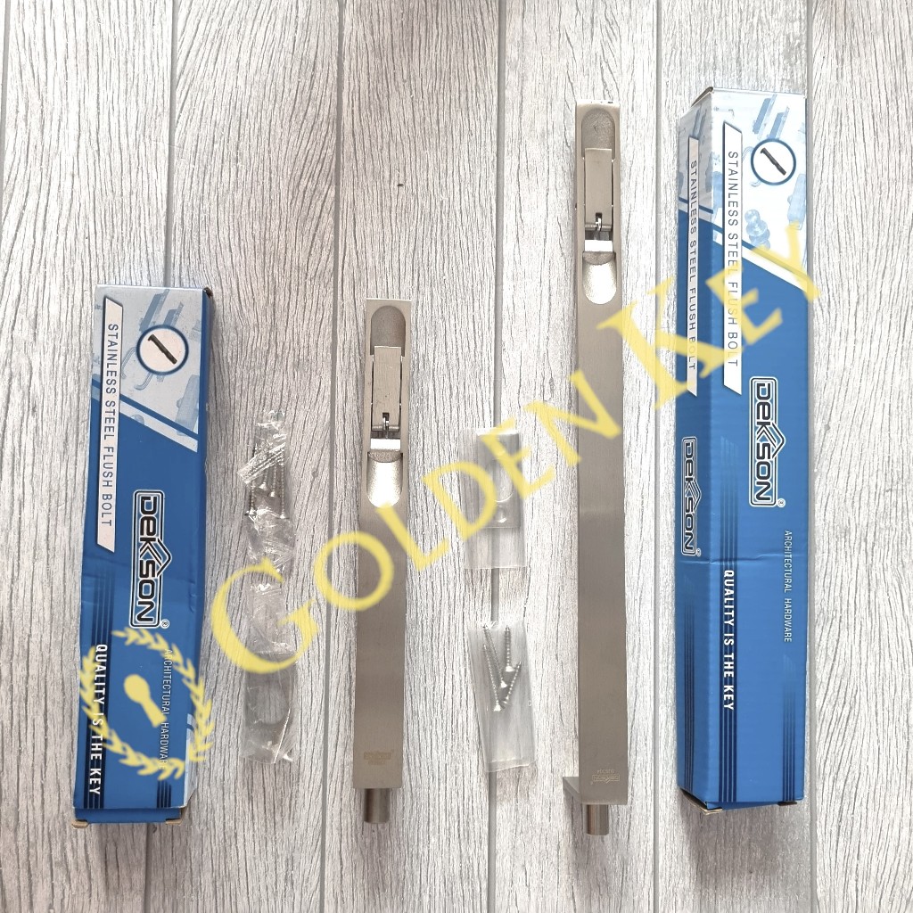Flush Bolt Dekkson Dekson FB 050 8" + 12" Inch Grendel Tanam Slot Pintu Kayu