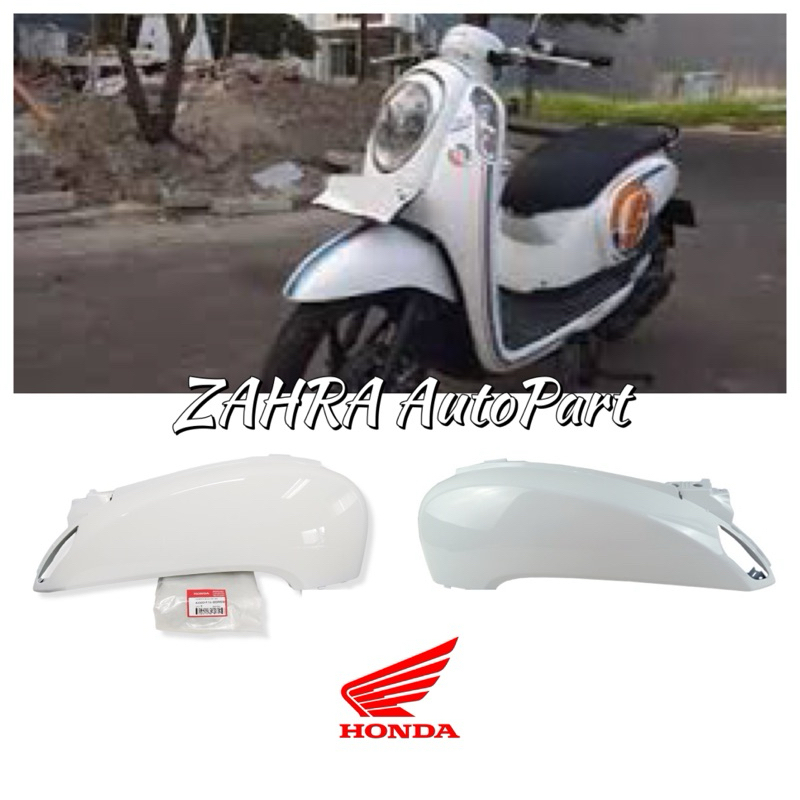 Cover RL body belakang samping kanan kiri scoopy fi esp K16 2014-2016 Putih glossy Original
