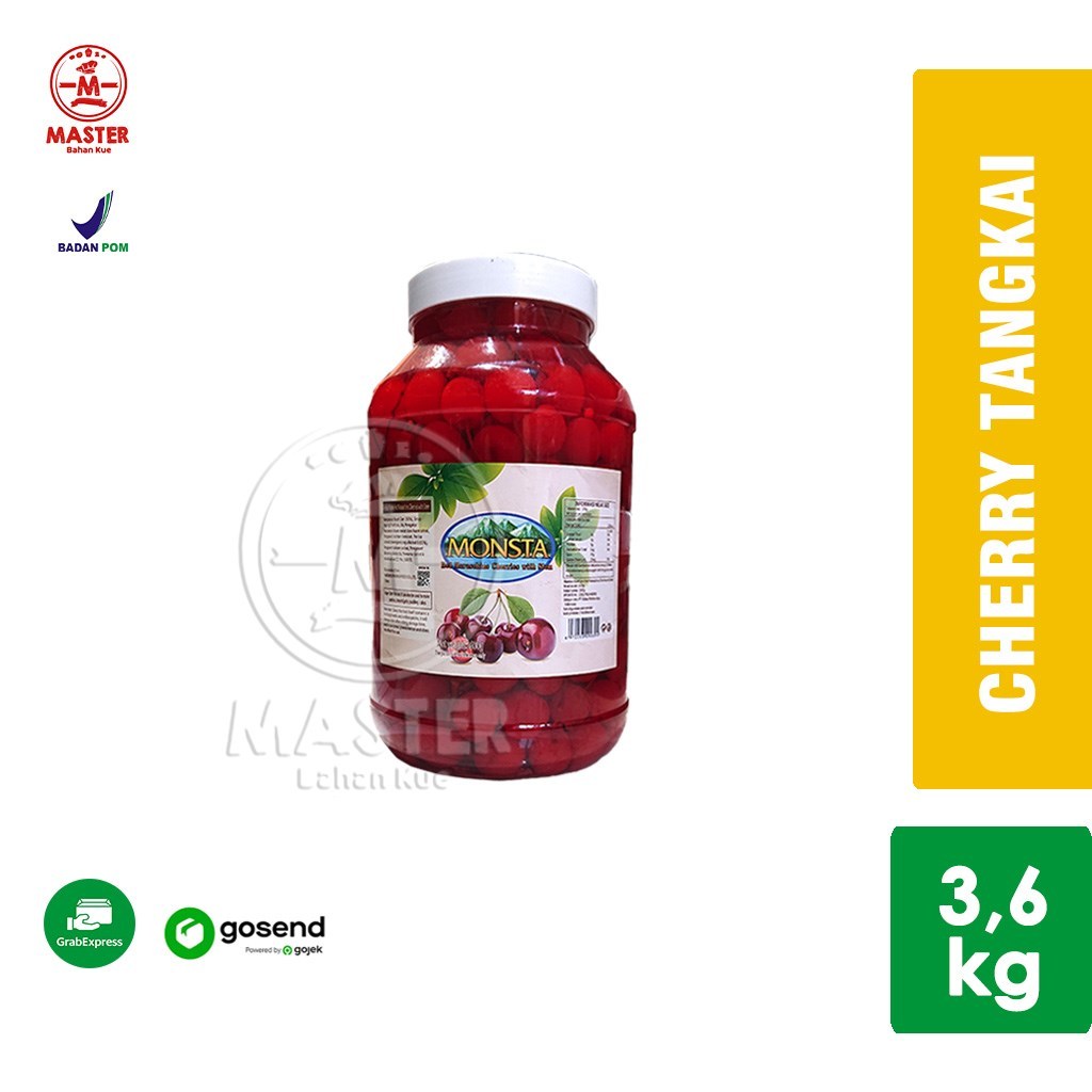 

Cherry Maraschino Merah Monsta [Toples Plastik 3,6 kg] KHUSUS INSTANT