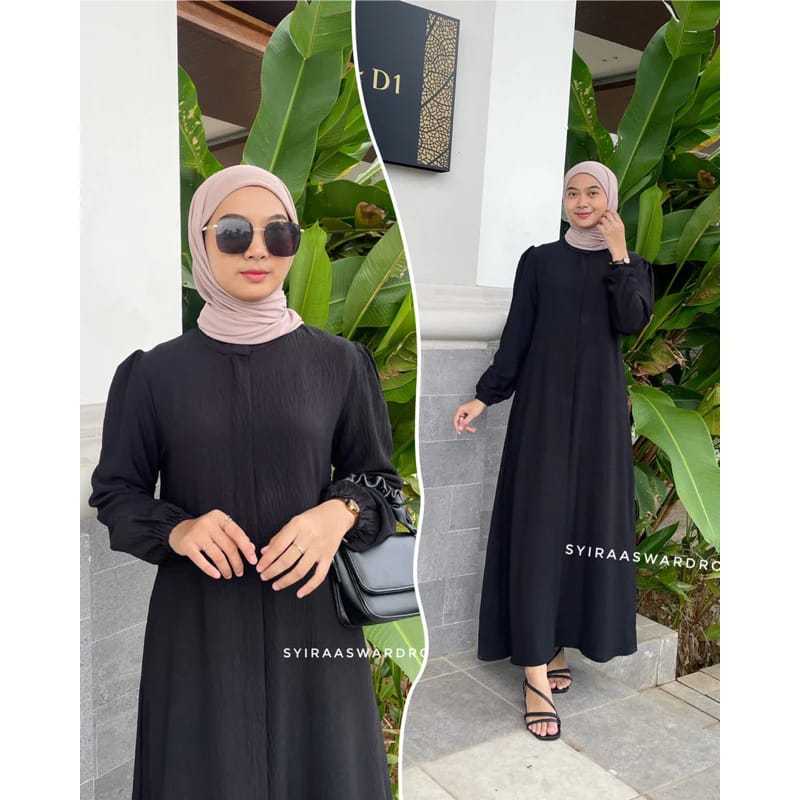 ALIKA DRESS MUSLIMAH CRINKLE AIRFLOW / LENGAN TALI BALON