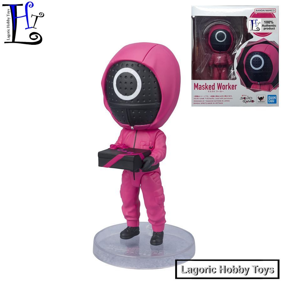 Figuarts Mini Masked Worker [Squid Game] Bandai Mainan Figure