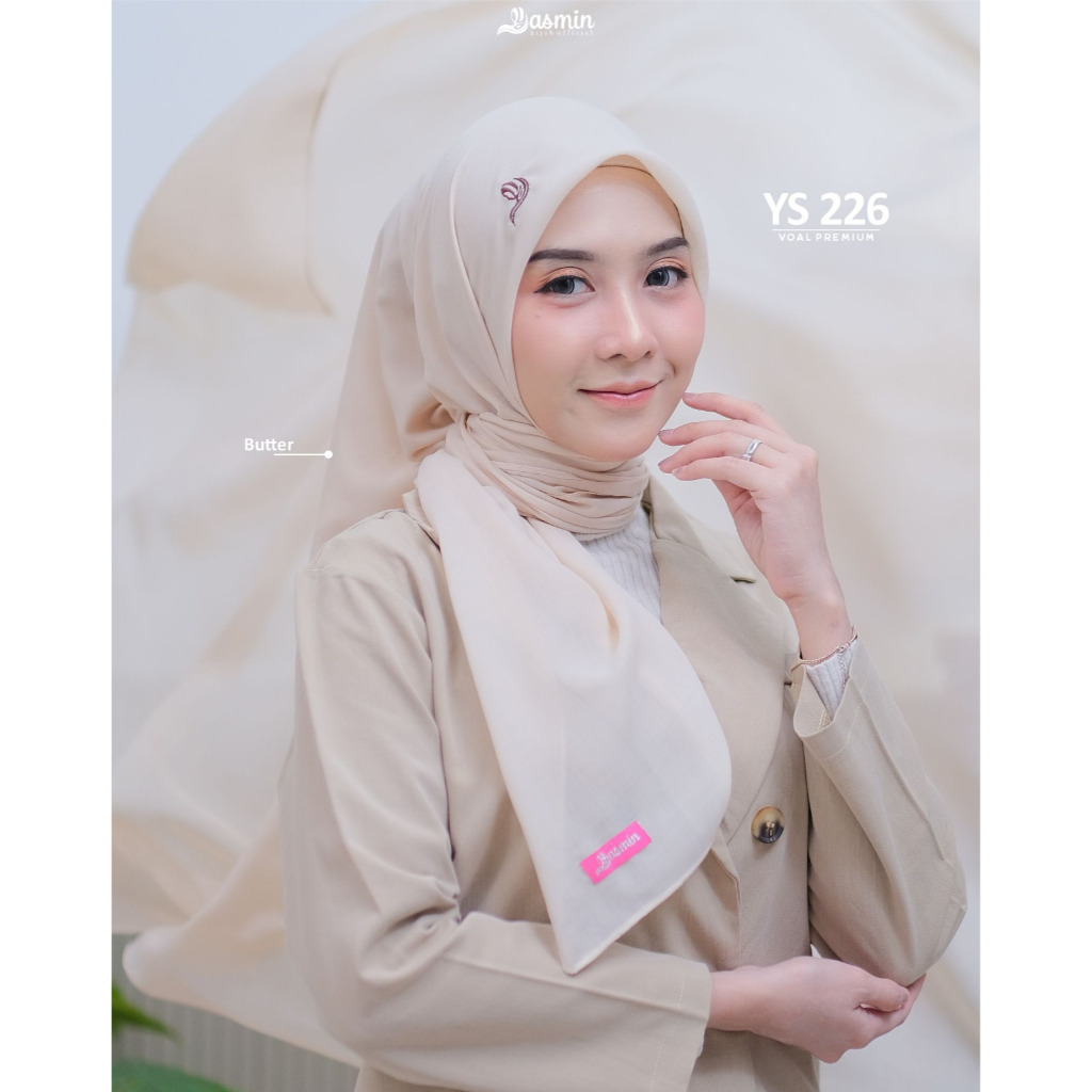 Yasmin Official - Hijab Segi Empat Voal Paris Yasmin Ys 226 Noviita Scarf Yasmin Hijab Segiempat Jah