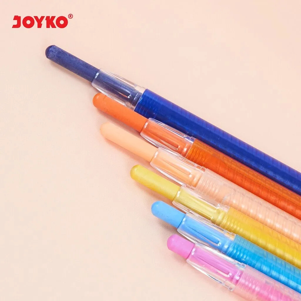 

bib Twist Crayon / Krayon Oil Pastel Putar Panjang - Joyko 12 Warna MURAH