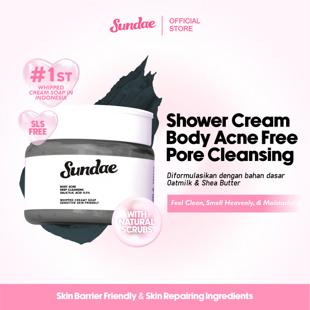 Sundae Shower Cream - Carecoal - Sabun Mandi 110gr