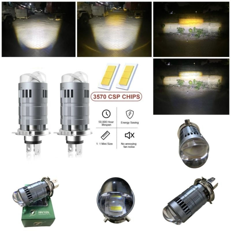 Lampu Depan Utama RTD RAYTON H4 DUAL Laser LED M01F-SG H4 NEW 45Watt Headlamp RAYTON RTD