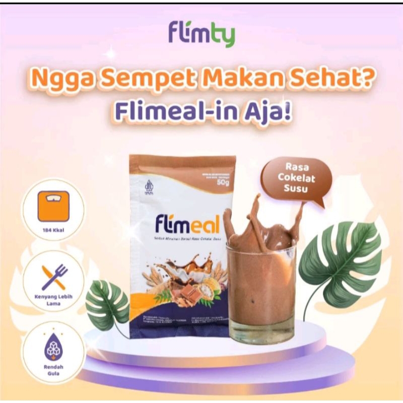 

Flimeal (Meal Replacement 1 sachet-coklat susu)