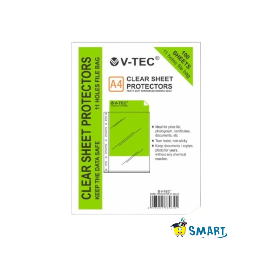 

V-TEC SHEET PROTECTOR A4 CLEAR