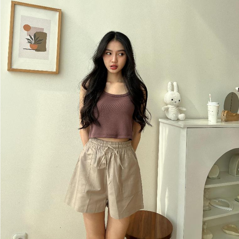 KAORITHELABEL | Bonnie U-Neck Tank Top | Tank Top Premium / Blouse Wanita / Korean Halter Crop Top